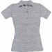 Polo femme manches courtes Safran Pure PW455 - Heather Grey