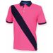 Polo homme diagonal stripe FR212- Bright Pink / Navy