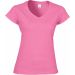 T-shirt femme col V Softstyle GI64V00L - Azalea