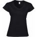 T-shirt femme col V Softstyle GI64V00L - Black