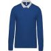Polo enfant rugby K214 - Light Royal Blue / White