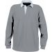 Polo homme rugby uni col blanc K217 - Light Grey
