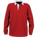 Polo homme rugby uni col blanc K217 - Red