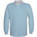 Polo homme rugby uni col blanc K217 - Sky Blue