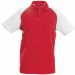 Polo enfant baseball K231 - Red / White