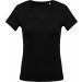 T-shirt femme col V manches courtes K390 - Black