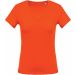 T-shirt femme col V manches courtes K390 - Orange
