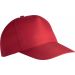 Casquette 5 panneaux polyester KP157 - Red