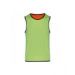 Chasuble de rugby réversible Lime / Spicy Orange - S/M