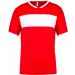 Maillot enfant polyester manches courtes PA4001 - Sporty Red / White