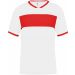 Maillot enfant polyester manches courtes PA4001 - White / Sporty Red