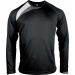 T-shirt unisexe manches longues sport PA408 - Black / White / Storm Grey
