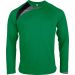 T-shirt unisexe manches longues sport PA408 - Green / Black / Storm Grey
