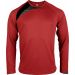 T-shirt unisexe manches longues sport PA408 - Sporty Red / Black / Storm Grey