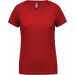 T-shirt femme polyester col V manches courtes PA477 - Red