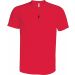 T-shirt 1/4 zip manches courtes unisexe PA486 - Red