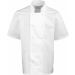 Veste de cuisine manches courtes à boutons pression PR664 - White