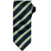 Cravate rayée Waffle PR783- Black / Lime