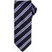 Cravate rayée Waffle PR783 - Black / Rich Violet
