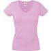 T-shirt femme col V Valueweight SC61398 - Light Pink