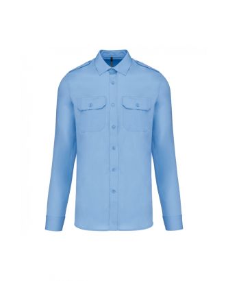 Chemise pilote homme manches longues K505 - Sky Blue