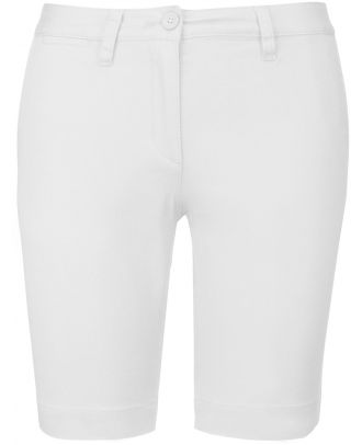 Bermuda chino femme White