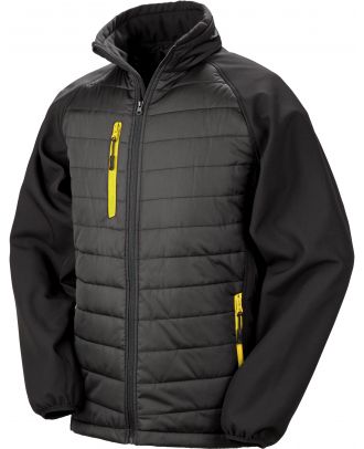 VESTE SOFTSHELL REMBOURRÉE BLACK COMPASS Black / Yellow