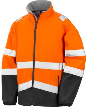 Veste softshell haute visibilité R450X - Fluorescent Orange / Black
