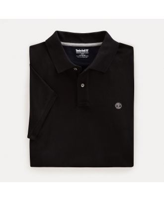 Polo coton piqué bio manches courtes Millers River Black