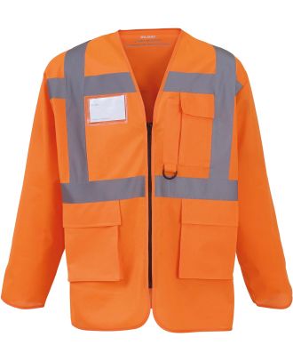 Gilet haute visibilité à manches longues YHVJ800 - Hi Vis Orange