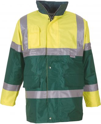 Veste imperméable haute visibilité YHVP303 - Hi Vis Yellow / Green