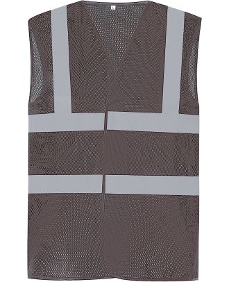 Gilet haute visibilité à maille ajourée recyclée Grey