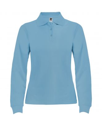 Polo femme manches longues ESTRELLA WOMAN L/S bleu ciel