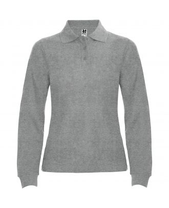 Polo femme manches longues ESTRELLA WOMAN L/S gris chiné