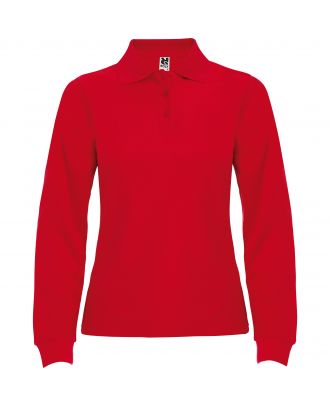 Polo femme manches longues ESTRELLA WOMAN L/S rouge