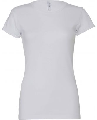 T-shirt femme col rond manches courtes BE1001 - White