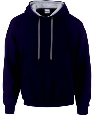 Sweat-shirt homme à capuche zippé 185C00 - Navy / Sport grey