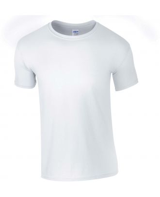 T-shirt homme col rond softstyle 6400 - White de face