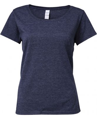 T-shirt femme Softstyle® Deep Scoop 64550L - Heather Navy