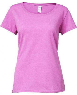 T-shirt femme Softstyle® Deep Scoop 64550L - Heather Radiant Orchid