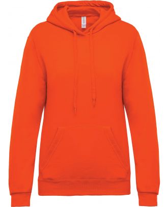 Sweat-shirt femme à capuche K473 - Orange 