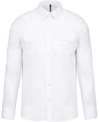 Chemise manches longues homme pilote K505 - White