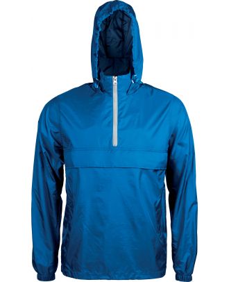 Coupe vent 1/4 zip K602 - Light Royal Blue / White