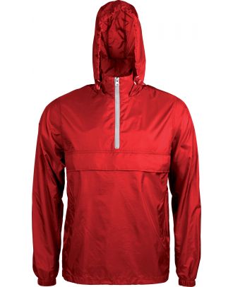 Coupe vent 1/4 zip K602 - Red / White