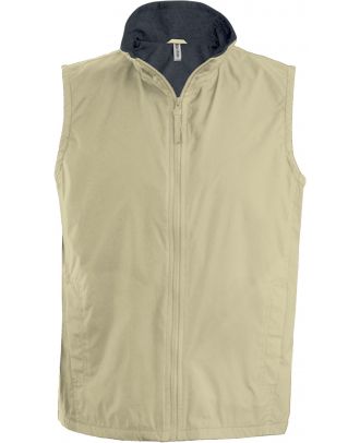 Bodywarmer doublé polaire Record K679 - Beige / Grey