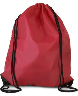 Sac à dos avec cordelettes KI0104 - Cherry Red - 44 x 34 cm