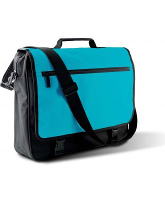 Porte documents avec rabat KI0412 - Black / Turquoise