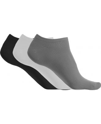 Socquettes microfibre PA033 - Storm Grey / White / Black