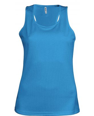 Débardeur femme sport PA442 - Aqua Blue