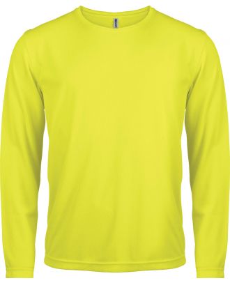 T-shirt homme manches longues sport PA443 - Fluorescent Yellow